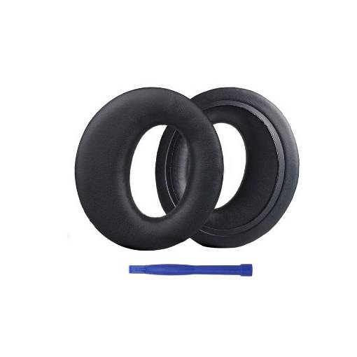 Foto - Căști de rezervă pentru căști Sony MDR-RF985RK, RF970RK, RF960R, RF925RK, RF860RK, RF6500 și DS6500 - Negre, din piele