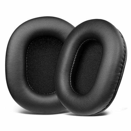 Foto - Căști de rezervă pentru căști Sony MDR-7506, V6, V7, CD900ST - Negre, din piele