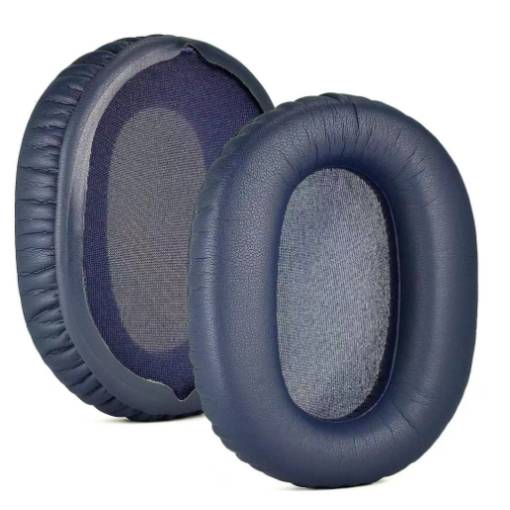 Foto - Piese de schimb pentru căști Sony WH-CH700N, CH710N, CH720N, MDR-ZX770BN, ZX780DC - Albastre, din piele