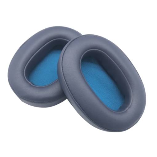 Foto - Pahare de înlocuire pentru căști Sony WH-XB900N - Albastre, din piele