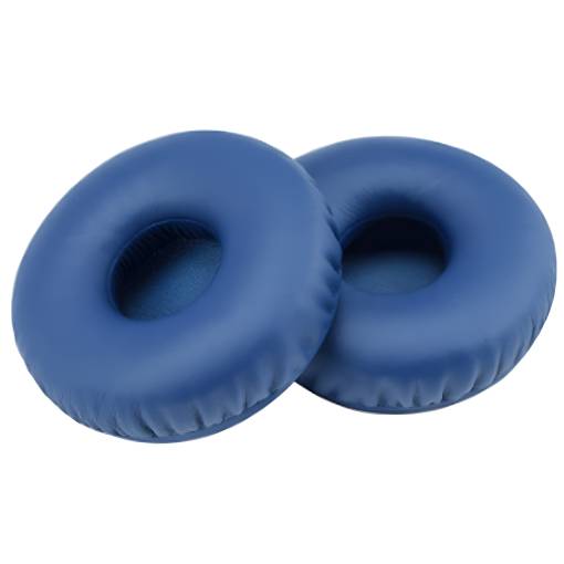 Foto - Căști de schimb pentru căști Sony MDR-XB650BT, XB550AP și XB450 - Albastre, din piele