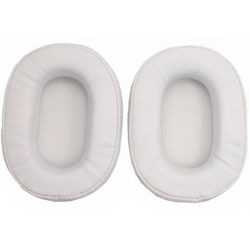 Foto - Căști de schimb pentru căști Audio Technica ATH-M30, M40X, M50, M50S și M50X - albe, din piele