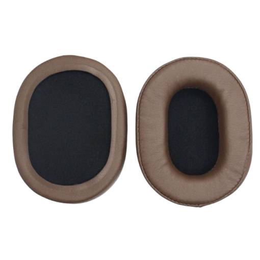 Foto - Căști de schimb pentru căști Audio Technica ATH-M30, M40X, M50, M50S și M50X - marron, din piele