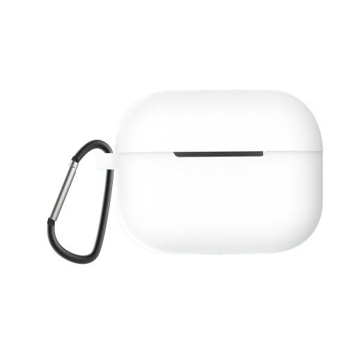 Foto - Carcasă din silicon pentru Airpods Pro 2 cu carabină - Alb