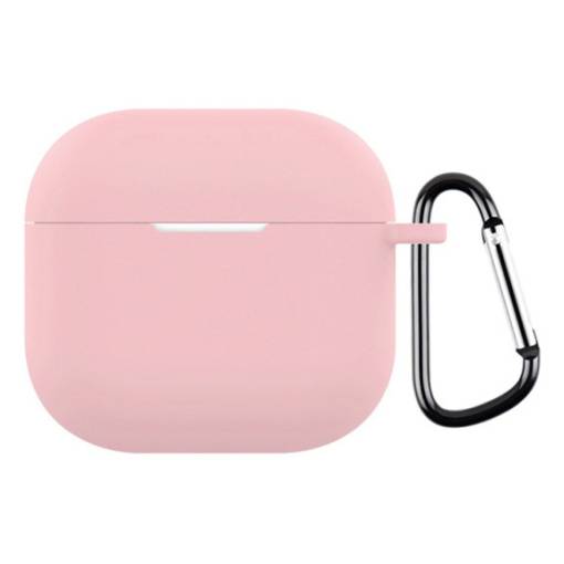 Foto - Carcasă din silicon pentru Airpods 4 cu carabină - Roz