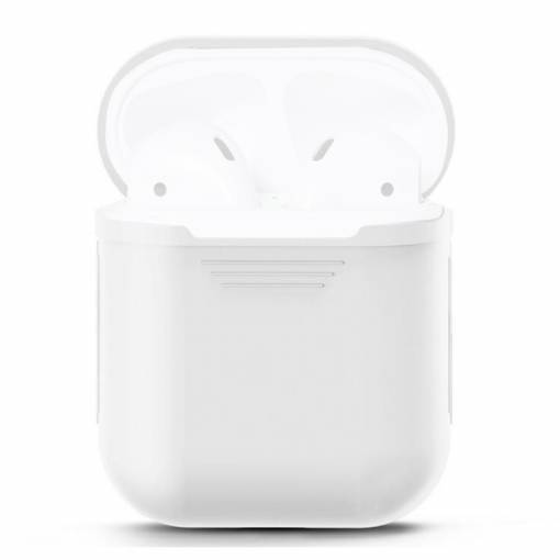 Foto - Husă de silicon pentru Airpods - Albă